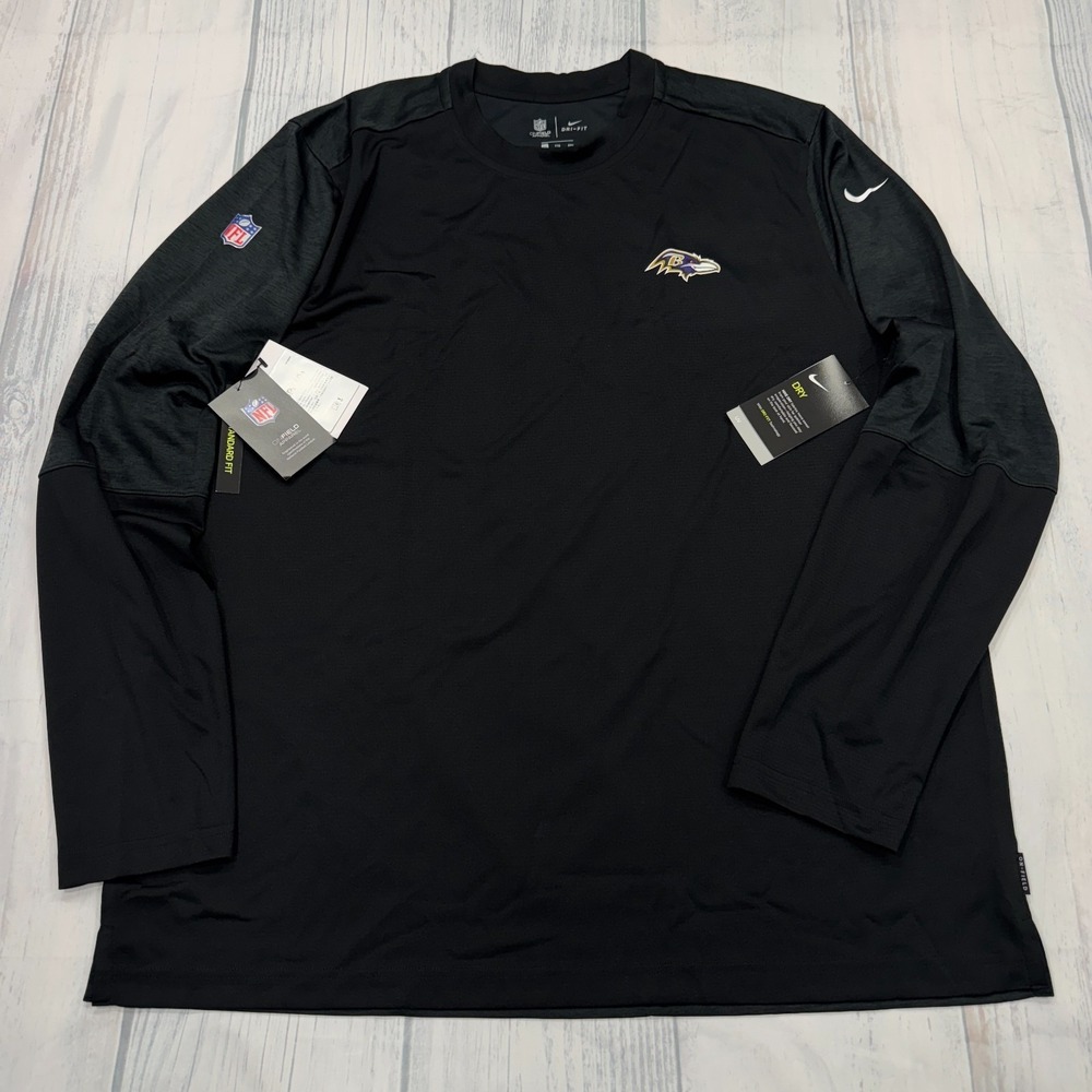 NWT Baltimore Ravens Nike Onfield Shirt 2XL UPF 40 NFL Football Mens‎ Pullover